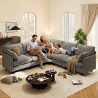 Ihanherry 107" Oversized V-Shaped Modular Sectional Sofa, Cloud Couch - Image 6