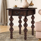 Retro Wooden Side End Table Vintage Nightstand Bedside Table by Amposei