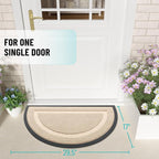 OLANLY Half Circle Front Door Mat Outside 29.5x17 All-Season Rubber Doormat | - Image 2