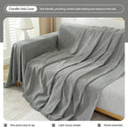 DREAMINGO Modern Minimalism Light Grey Couch Cover Sectional Sofa Covers - Image 5