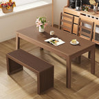 APRTAT Bamboo Dining Bench, 35 inch Farmhouse Decor Indoor Kitchen Table Bench - Image 4