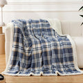 PU MEI Sherpa Blanket Queen Plaid Thick Bed Blanket, 80”*90” Super Soft Flannel by HOME