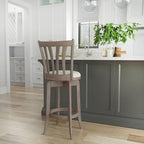 Hillsdale 29.5" Savana Wood Swival Bar Height Stool - Image 4
