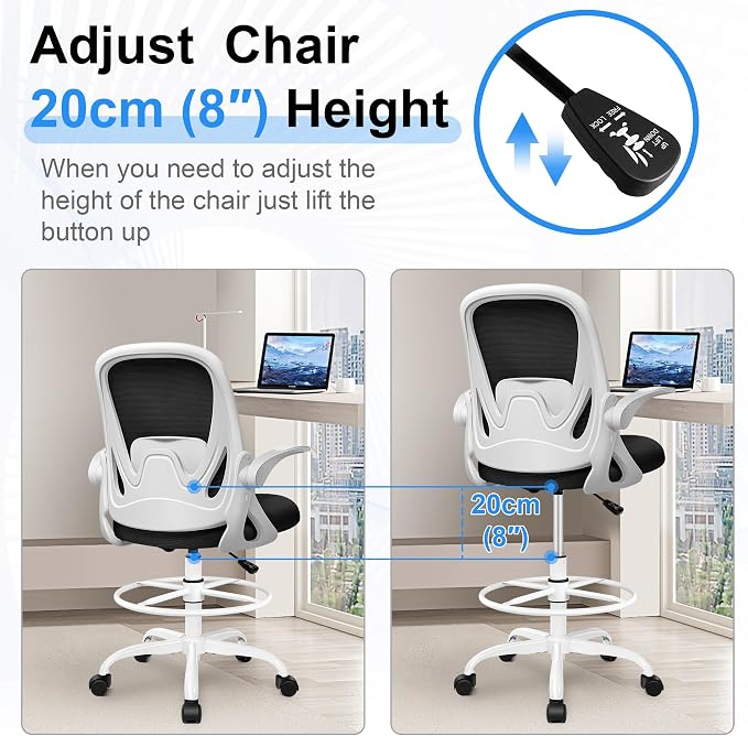 Drafting Chair Tall Office Chair - Image 6