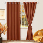 Blackout Curtains for Bedroom, 60 x 84 Inches Long, Burnt Ochre | Thermal - Image 8