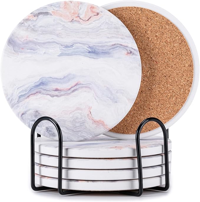 Hoewina 6Pcs Drink Coasters by Hoewina