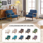 VINGLI Chenille Mid-Century Modern Accent Chair, Cute Reading Arm Chair - Image 7