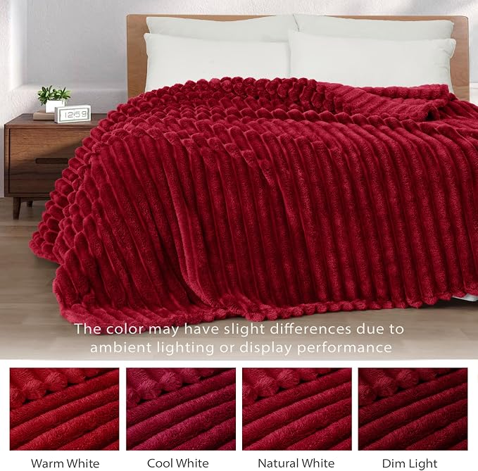Exclusivo Mezcla Striped King Size Fleece Blanket - Image 3