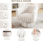 Swivel Accent Barrel Chair Set of 2- Cute Comfy Small Round 360° Arm Chair - Image 4