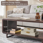 IFGET 48" Modern Coffee Table, 2-Tier Minimalist Center Table - Image 5