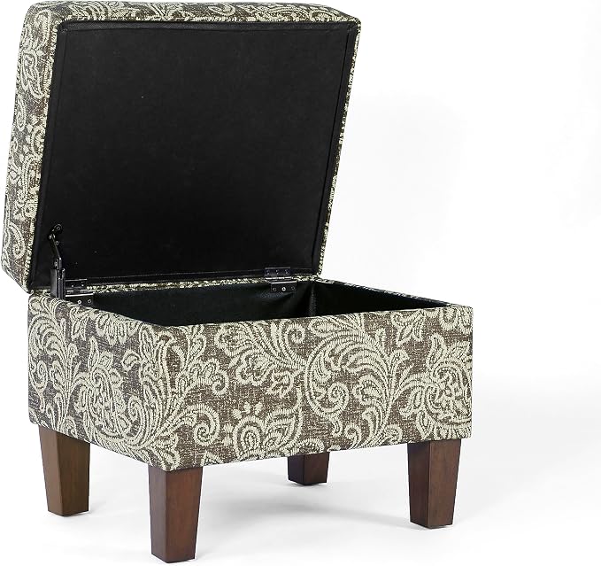 Homepop Home Decor |K7646-A880| Upholstered Modern Rectangular Storage Ottoman - Image 5
