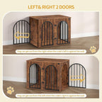Hzuaneri 31.5'' Wooden Dog Crate Furniture, Indoor Dog Kennel Dogs Cage - Image 4