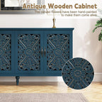 ARTPOWER 61.8" Hollow Carved Wood Accent Cabinet - Image 8