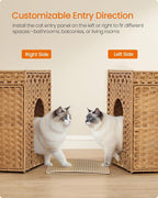Feandrea Cat Litter Box Enclosure, Handwoven Rattan Hidden Litter Box Furniture - Image 5