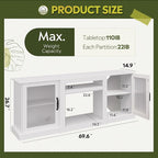 WLIVE Farmhouse TV Stand for 75 inch TV, Entertainment Center - Image 2