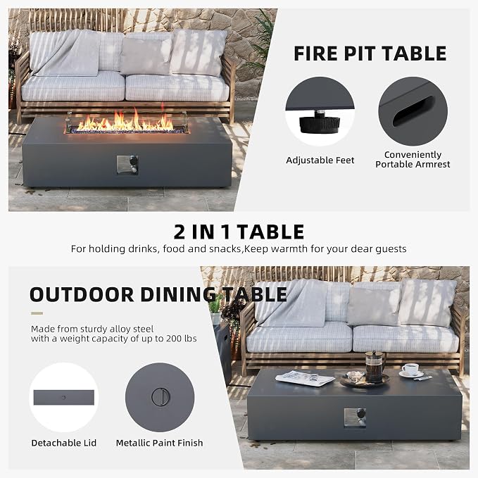 UPHA 9 Pieces Patio Furniture Sets, Wicker Outdoor Sectional Sofa Couch - Image 6