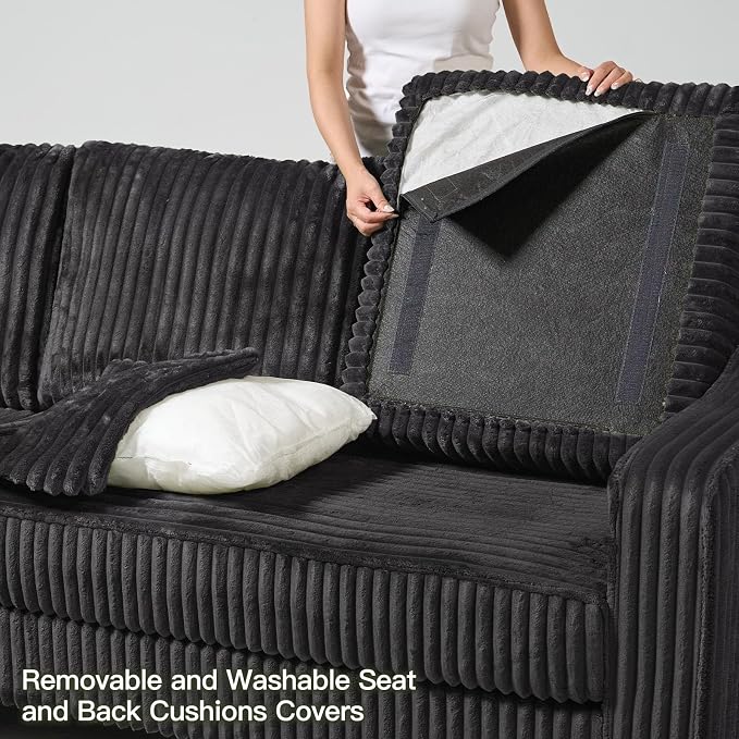 Belffin U Shaped Couch with Reversible Chaises Sectional Couches - Image 8