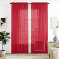 SpaceDresser Check Sheer Curtains 90 Inches Long by SpaceDresser