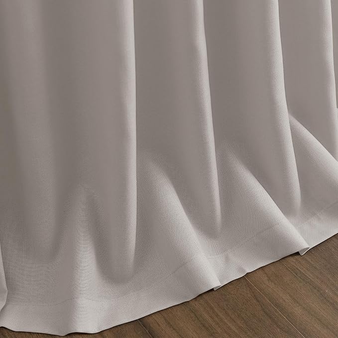 Stone Grey Linen Curtains 96 Inches Long - Image 9