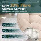 Bme 40" Ergonomic Wicker Papasan Chair - Image 3