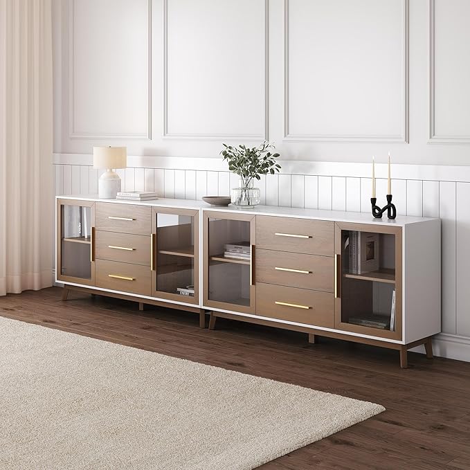 BELLEZE Set of 2 Sideboard Buffet, 60‘’ Console Table by BELLEZE