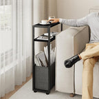 Leomonio Narrow Side Table, Slim End Tables - Image 5