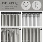Topfinel 102 Inches Long Linen Blackout Curtains - Image 6