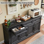 JXQTLINGMU 66" Farmhouse Buffet Cabinet - Image 4