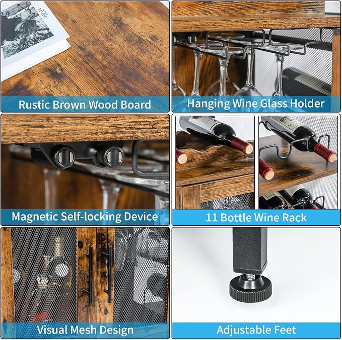 X-cosrack Wine Bar Rack Cabinet - Image 6