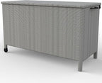 GarveeLife Medium Outdoor Wicker Storage Box, PE Rattan Patio Storage Chest - Image 5