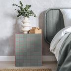 JONATHAN Y Callista 18-Inch Sage Gray/Pink Modern Ceramic Tiled Cube Side Table - Image 2