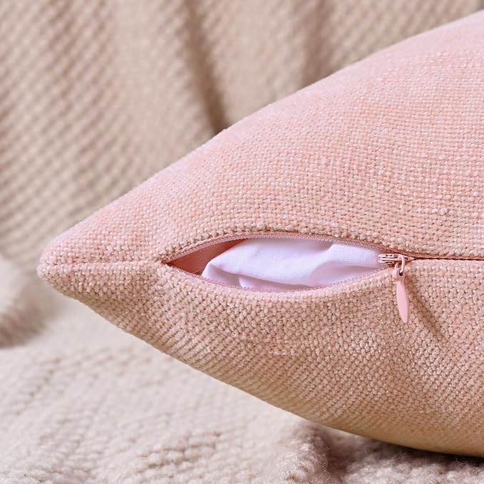 Set of 4 Soft Textured Decorative Throw Pillow Covers 22x22 Inch Cozy Farmhouse - Image 3