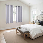 MIULEE Blackout Curtains for Bedroom 2 Panels 50x63 Inch Long Greyish White | - Image 6