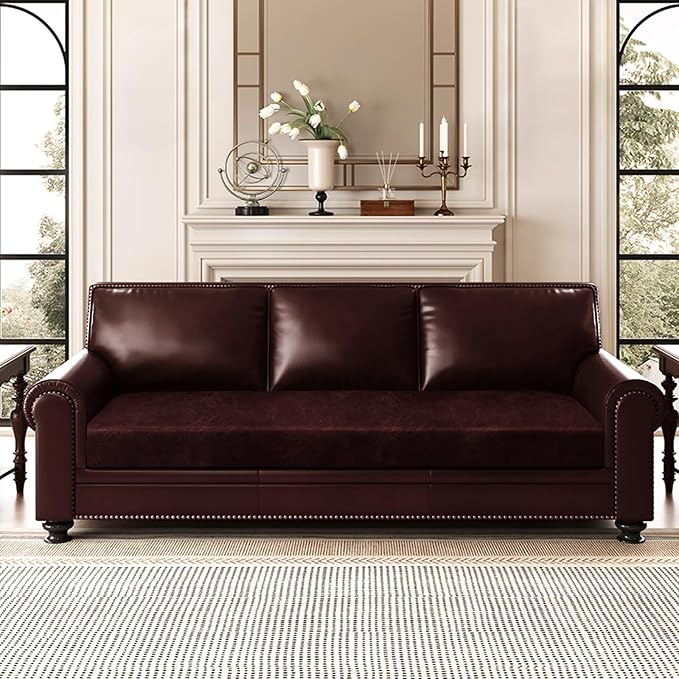 ANARACHON Leather Look Couch Cushion Covers Sofa Seat Slipcovers Sets Couches - Image 2