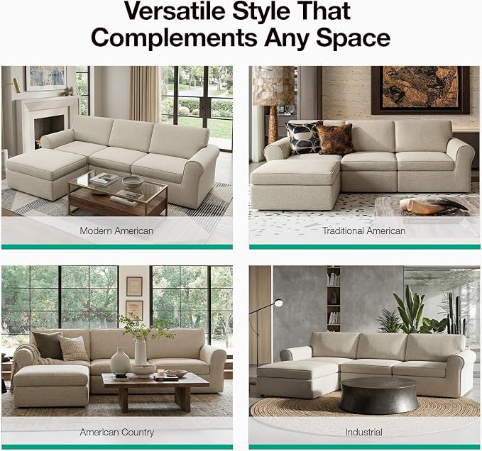 Novilla 108" Modular Sectional Sofa, Modular Sectional Couches - Image 20