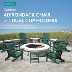 SERWALL Adirondack Chair with Cup Holders - Image 9
