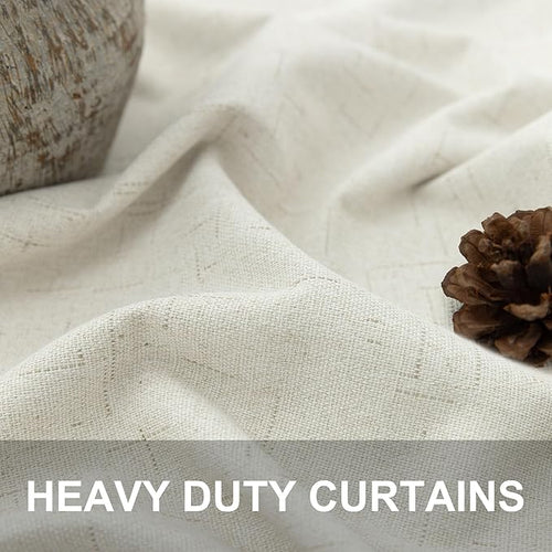100 Inch Wide Curtain 96 Inches Long 1 Panel Full Blackout Linen - Image 2