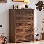 Joaxswe Farmhouse 5 Drawer Dresser - Image 3