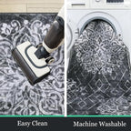 HEBE Hallway Runner Rug 2'x10', Washable Non Slip Kitchen Rug Runner | Soft - Image 6