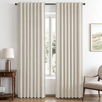 MIULEE 100% Blackout Linen Curtains by MIULEE