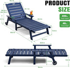 Outdoor Lounge Chair with 5-Position Adjustable, Outside Lounge Chair with Cup - Image 3