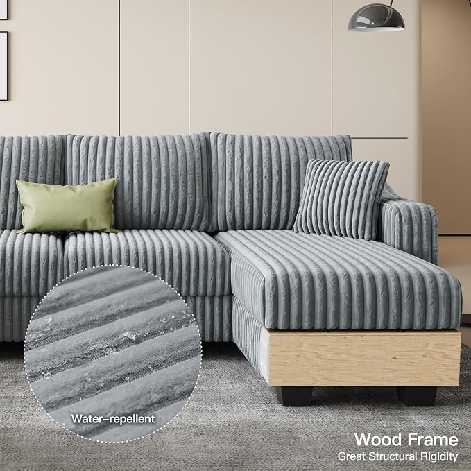 Belffin U Shaped Couch with Reversible Chaises Sectional Couches - Image 6