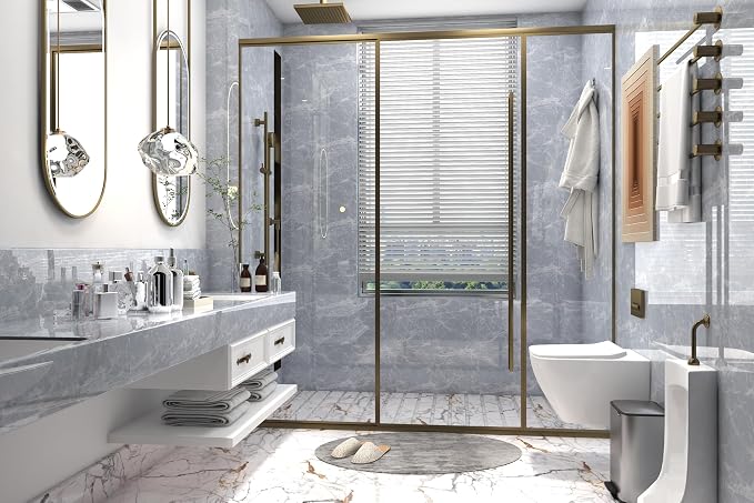 Marble Contact Paper 15.7" x 197" Grey Wallpaper Marble Peel and Stick Wallpaper - Image 4