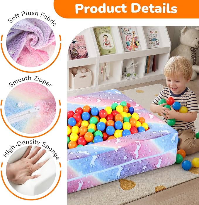 MeMoreCool Glow in the Dark Kids Couch – Modular Fold-Out Toddler Sofa | - Image 6