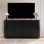 LKTART 64" Buffet Cabinet with Storage, Modern Fluted Accent Sideboard Media - Image 3