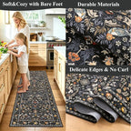 HEBE Hallway Runner Rug 2'x6', Washable Non Slip Kitchen Rug Runner | Soft Boho - Image 5