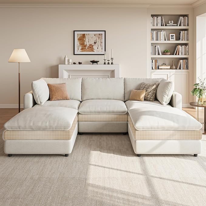 97" Cloud Couches for Living Room, 29.1" Deep Seat Modular Sectional Sofa - Image 3