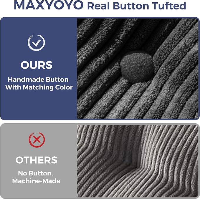 MAXYOYO Folding Sofa Bed, L-Shaped Convertible Sofa Bed - Image 8