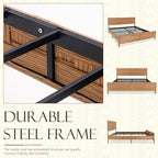 Yechen Hand-Woven PE Rattan King Bed Frame - Image 6