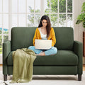 Welzona Loveseat Sofa, Comfy Corduroy Small Loveseat by WelzonaDirect